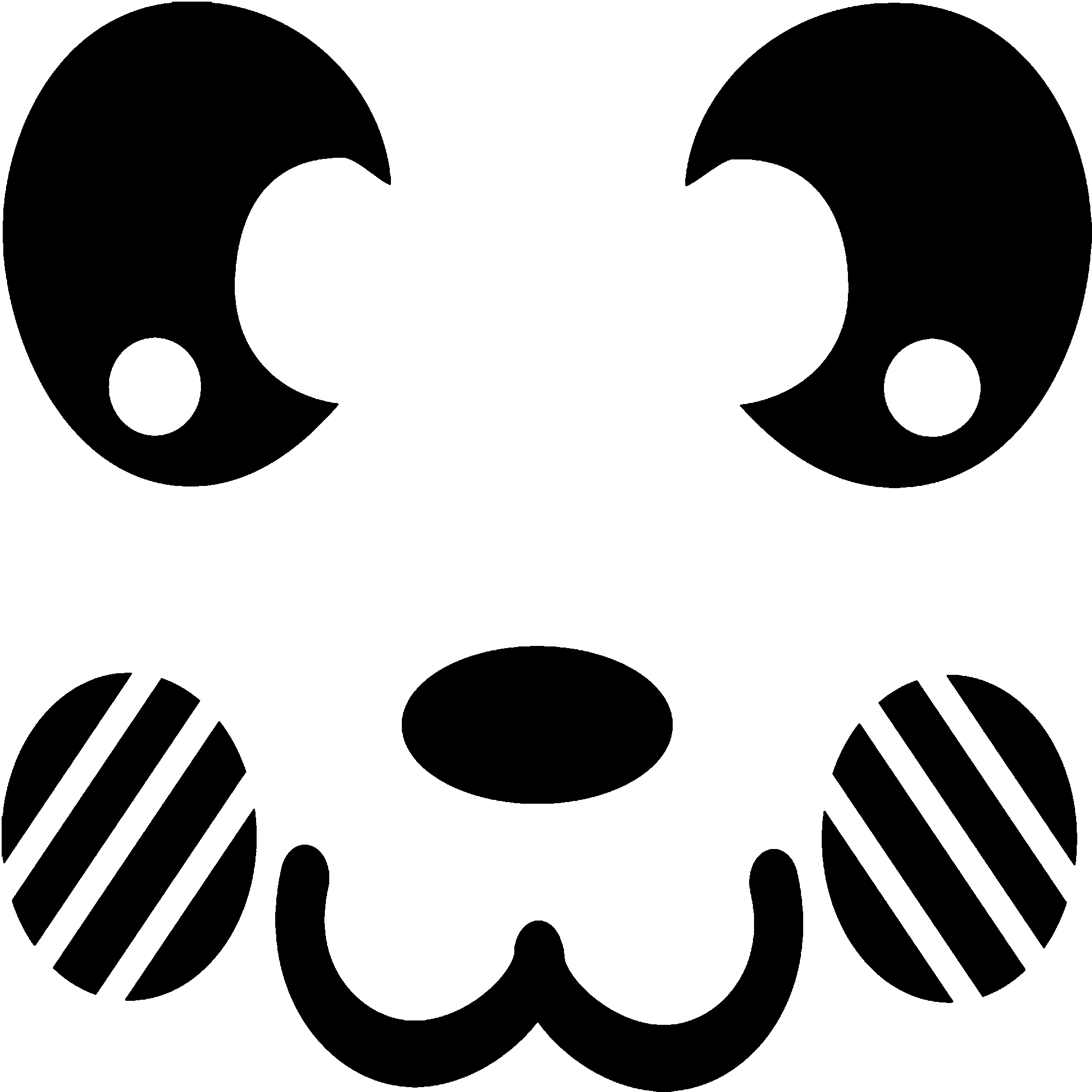 Sticker Face De Chiot Souriant Ambiance Sticker Kc Clipart (2000x2000), Png Download