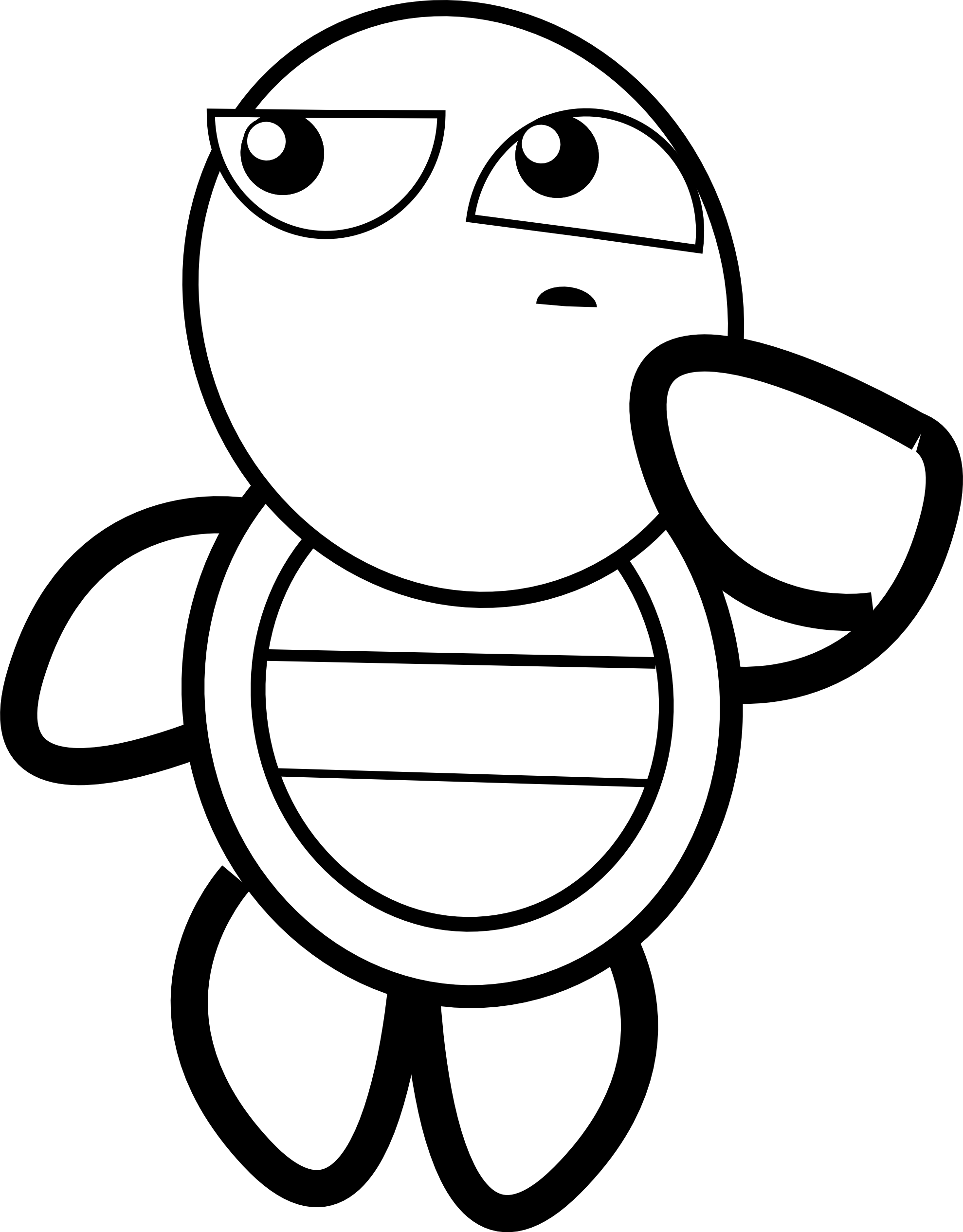 White How Clipart Of Awesome, Turbo And Turtle To - Png Download (1979x2533), Png Download