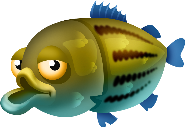 Trout Clipart Spotted Bass - Png Download (854x734), Png Download