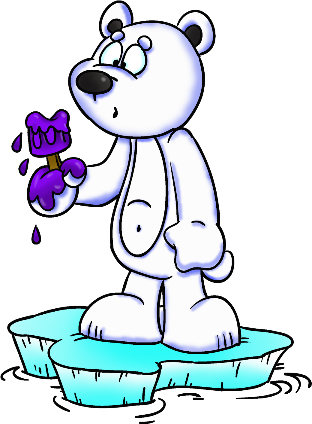 Footprints Clipart Polar Bear - Png Download (1245x1600), Png Download