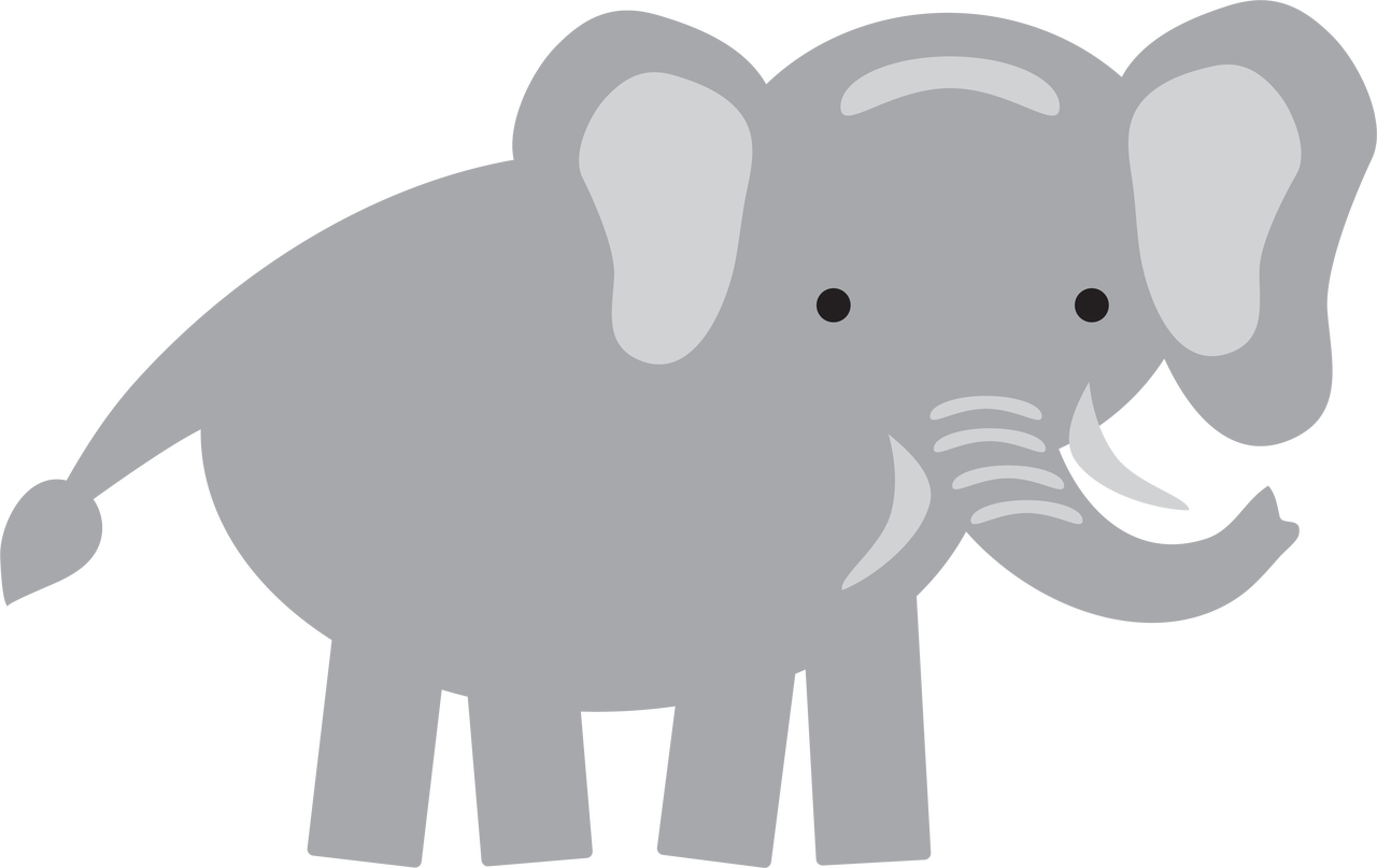 Elephants Svg White Elephant Clipart (1280x807), Png Download