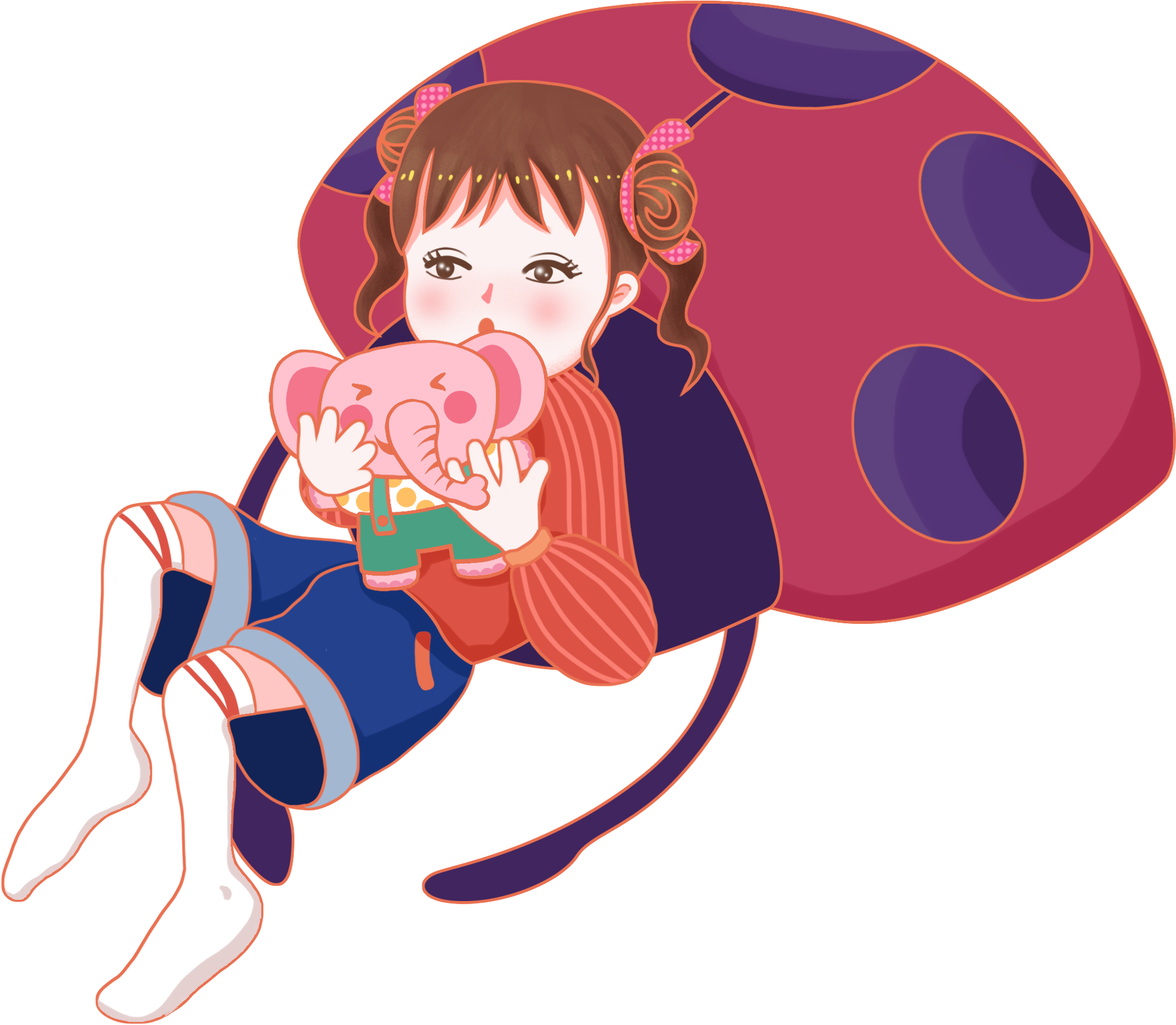 Dessinés À La Main Illustration Fille De Maison Png Clipart (2000x2000), Png Download