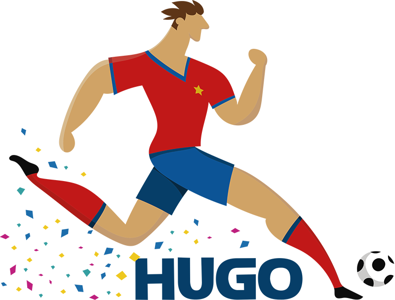 Adesivo Futebolista Campeão Do Mundo Clipart (800x608), Png Download