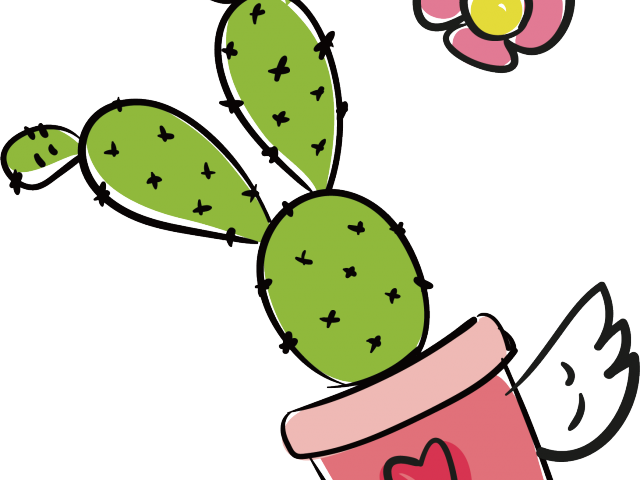 Potted Plants Clipart Pink - Png Download (640x480), Png Download