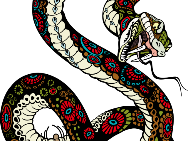 Drawn Serpent Tiger Snake Clipart (640x480), Png Download