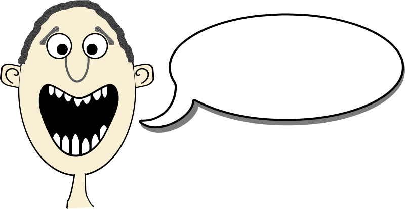 Free Cartoon Announce - Cartoon With Speech Bubbles Clipart (800x414), Png Download