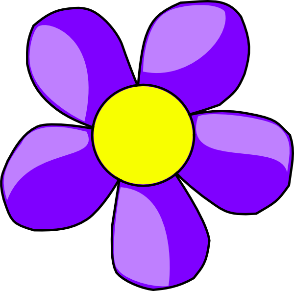 Purple - Flower - Clip - Art - Purple Flower Clip Art - Png Download (600x594), Png Download