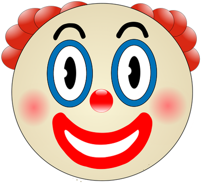 Clown's Png Image Clip Art, Illustrations - Palhaço Whatsapp Transparent Png (640x601), Png Download