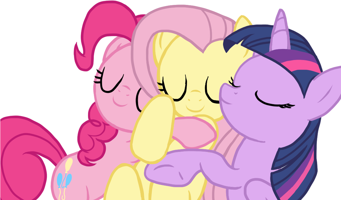 Cyberzerop, Female, Fluttershy, Mare, Pinkie Pie, Pony, - Twilight Fluttershy And Pinkie Pie Clipart (1115x737), Png Download
