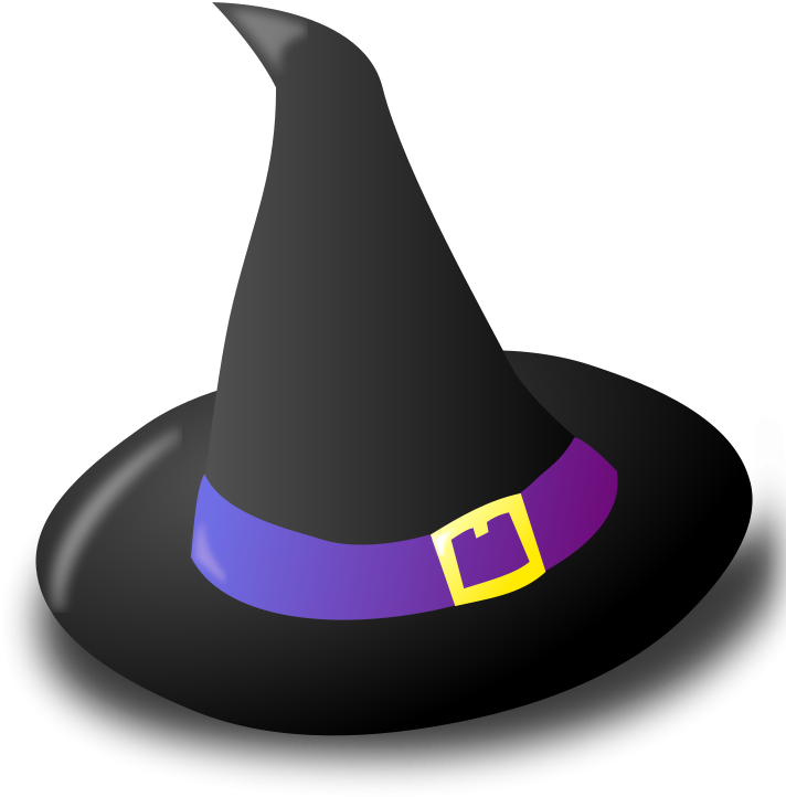 Free Black Witch Hat - Black Witch's Hat Clipart - Png Download (800x763), Png Download