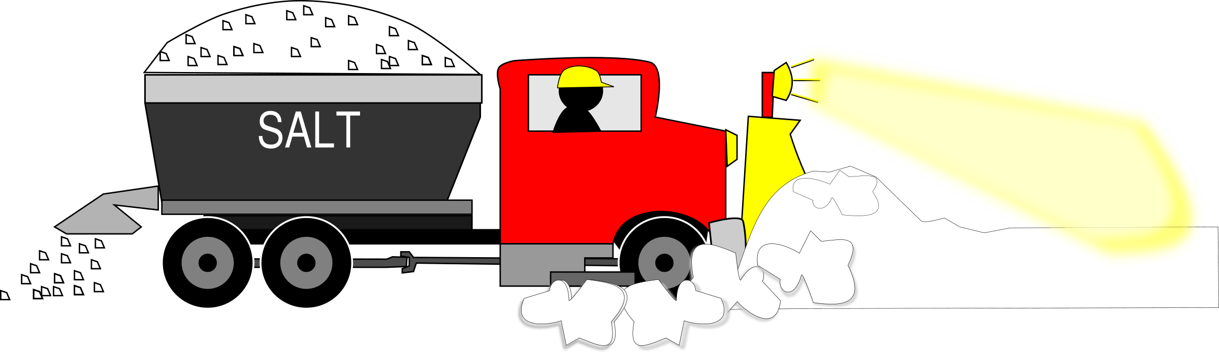 Clipart - Salt Truck Clip Art - Png Download (2400x694), Png Download