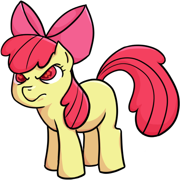 Apple Bloom Pony Horse Pink Mammal Vertebrate Horse - Cartoon Clipart (764x764), Png Download
