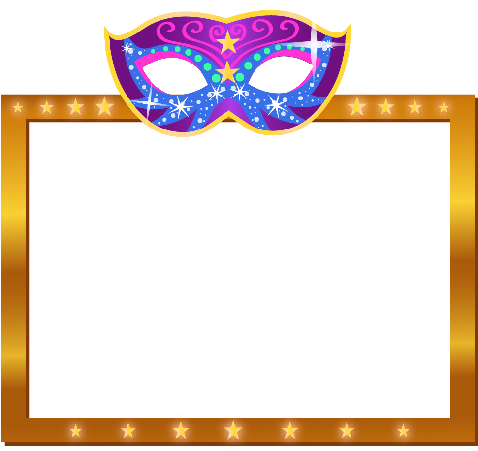 Frames Clipart Carnival - Vectores Marcos Para Fotos Dorado - Png Download (974x924), Png Download