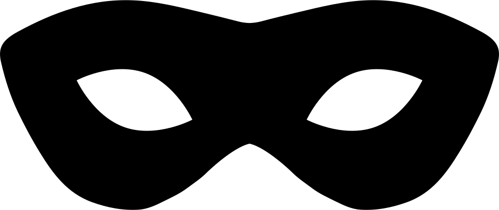 Clip Black And White Download Mask Silhouette At Getdrawings - Png Download (980x412), Png Download