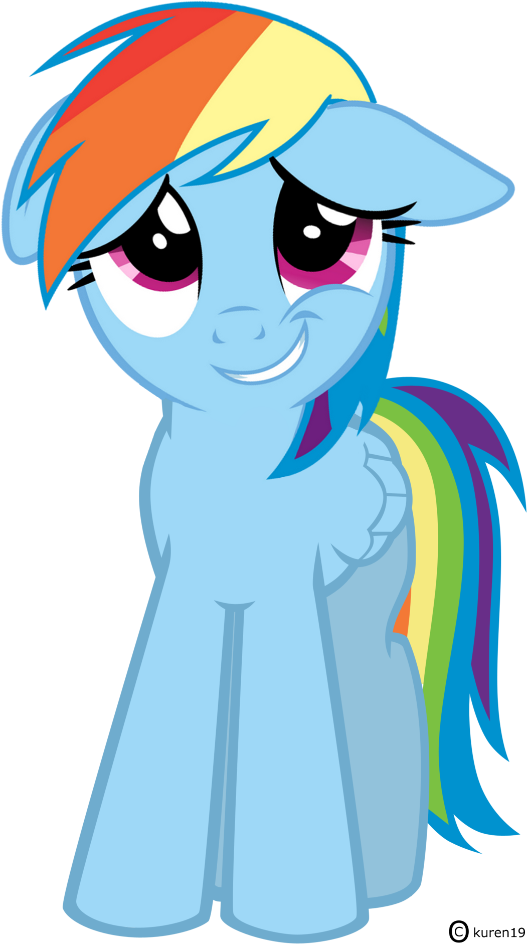 C) Kuren19 Rainbow Dash Pony Horse Clip Art Mammal - Rainbow Dash - Png Download (1280x1984), Png Download