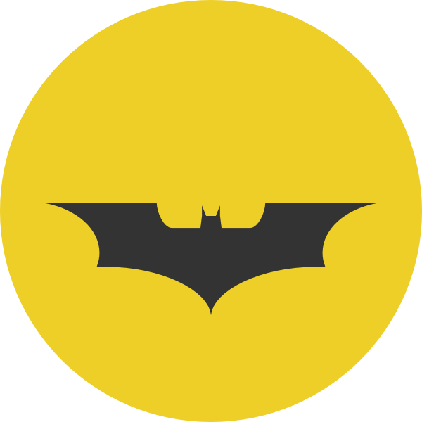 Batman Clipart Vector - Batman Symbol Dark Knight Yellow - Png Download (600x600), Png Download
