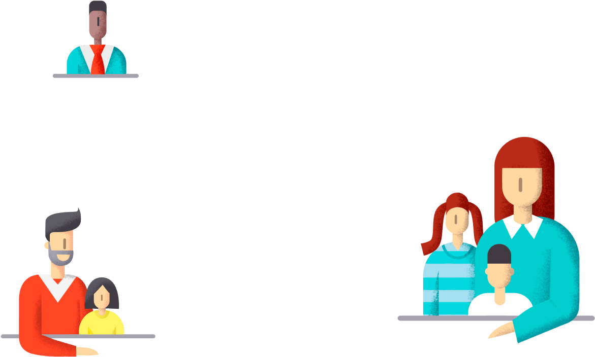 Family - Cartoon Clipart (1358x896), Png Download
