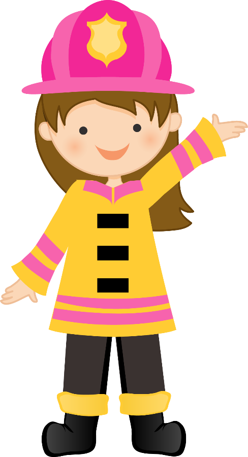 Say Hello - Firewoman Clipart - Png Download (488x900), Png Download