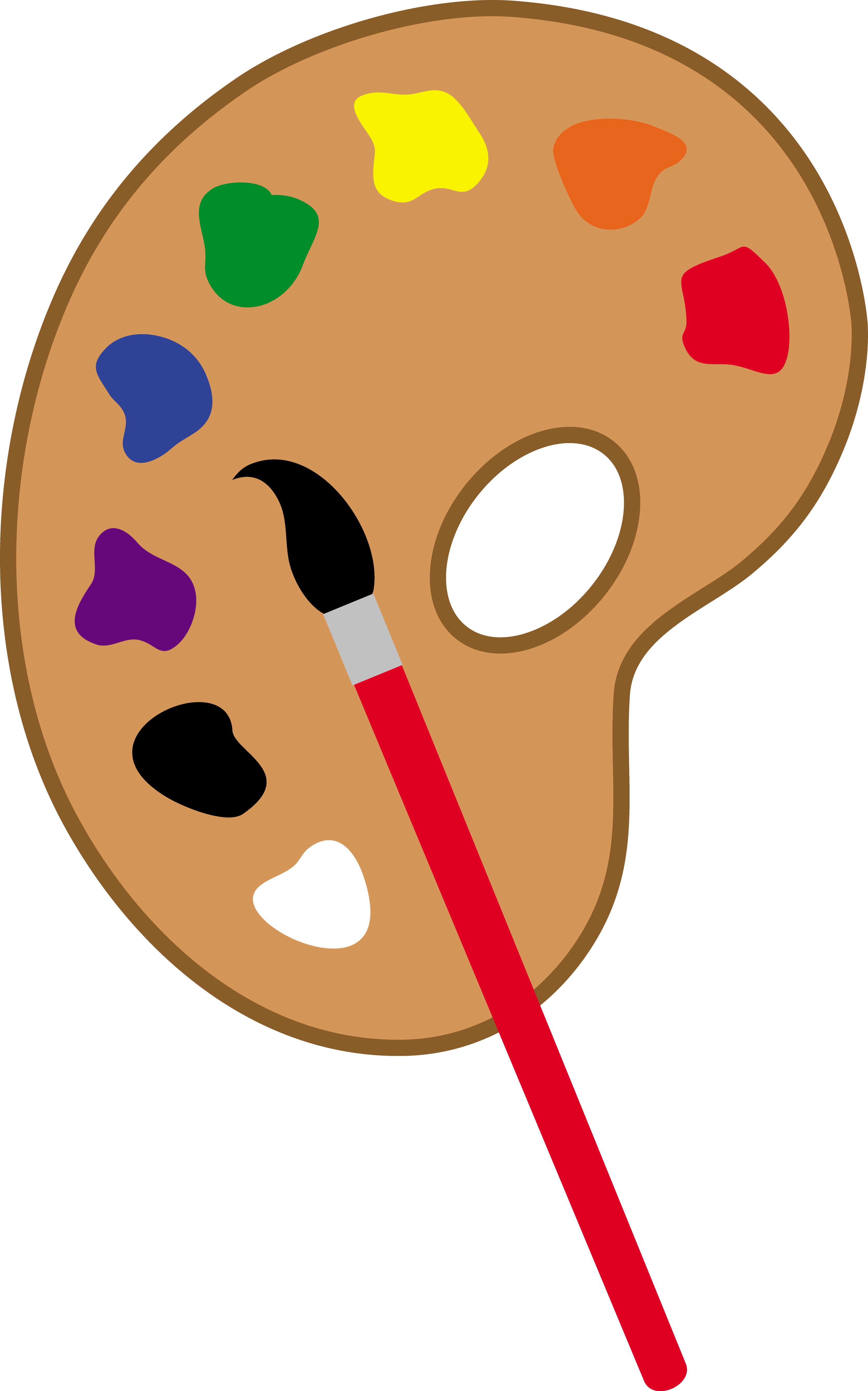 Paint Palette Clipart - Paint Clipart - Png Download (3171x5082), Png Download