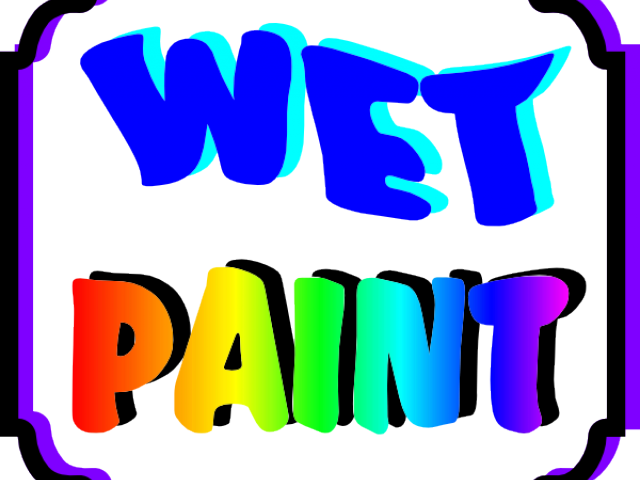 Painting Clipart Wet Paint - Clip Art - Png Download (640x480), Png Download