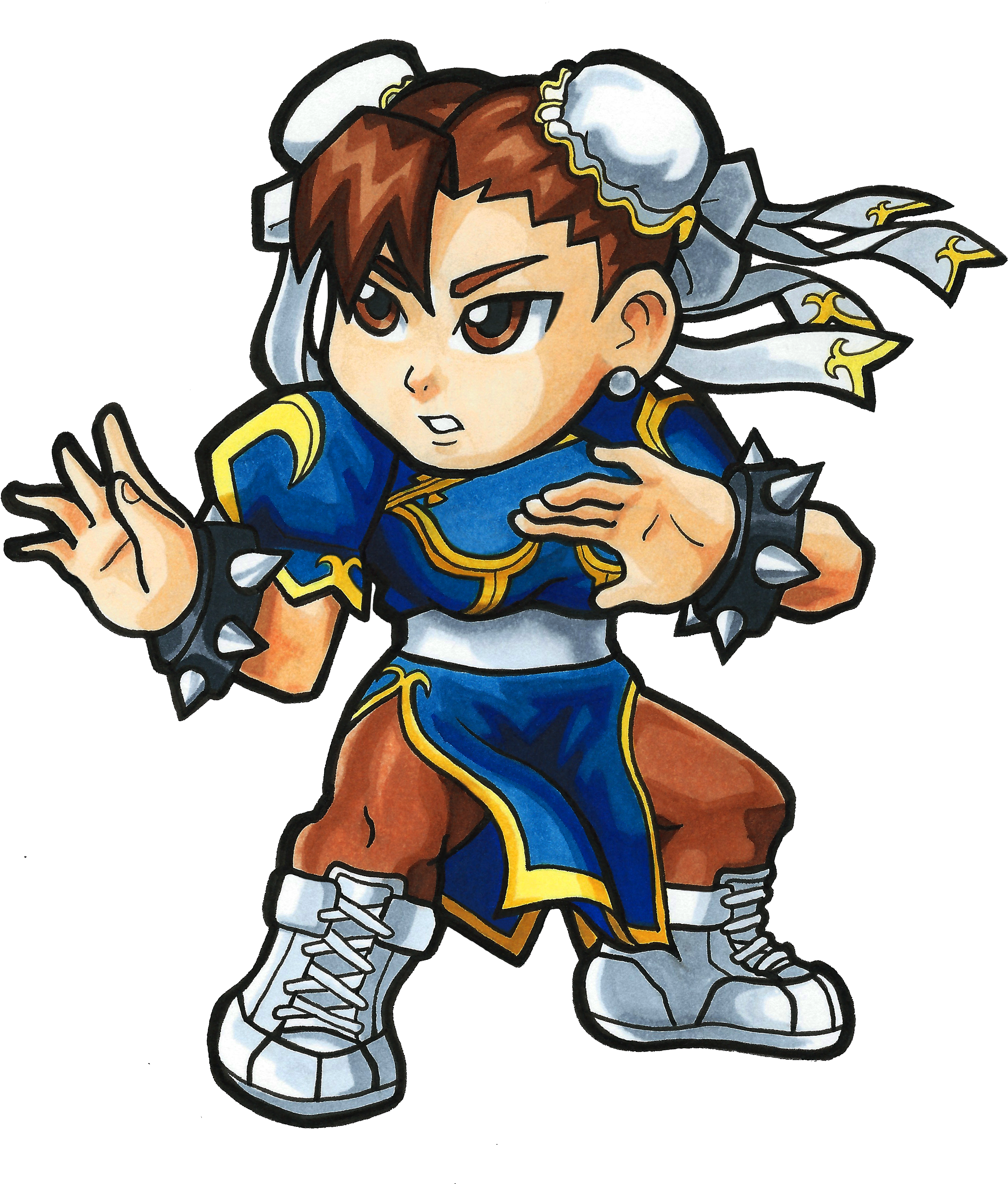 Street Fighter V - Chun Li Street Fighter Chibi Clipart (3030x3570), Png Download