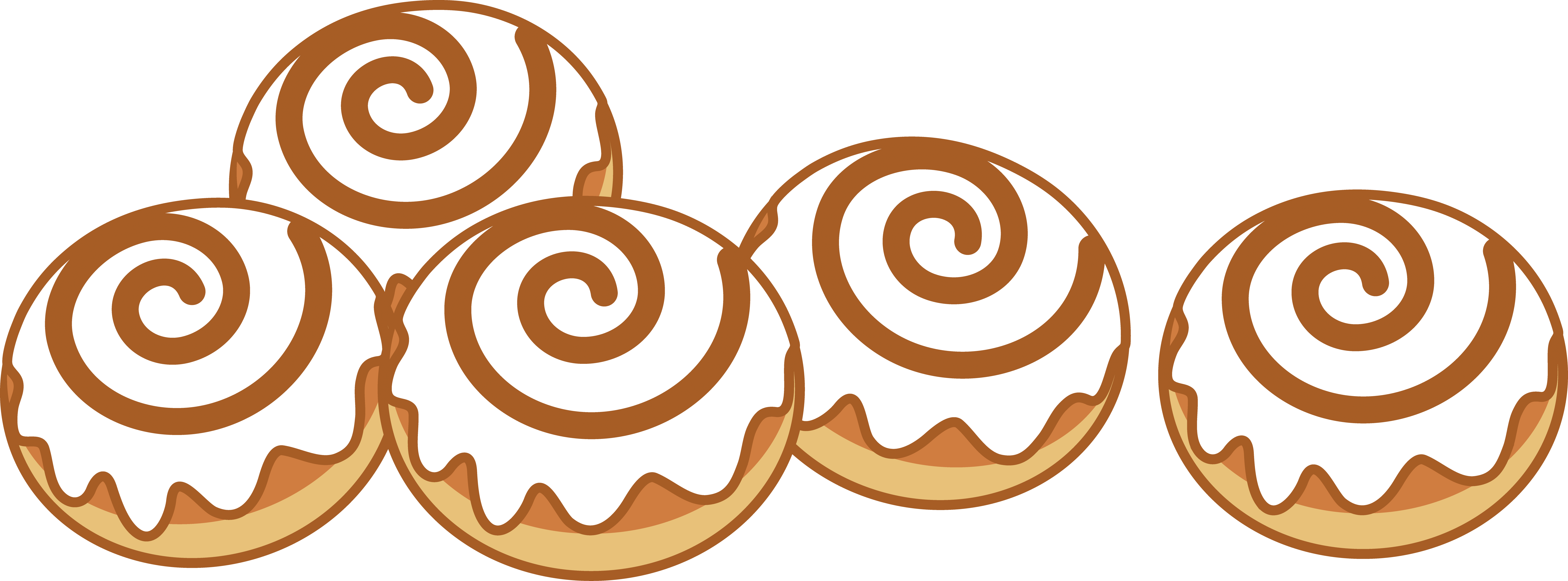 We Do Our Best To Bring You The Highest Quality Cliparts - Cinnamon Buns Clip Art - Png Download (7272x2694), Png Download