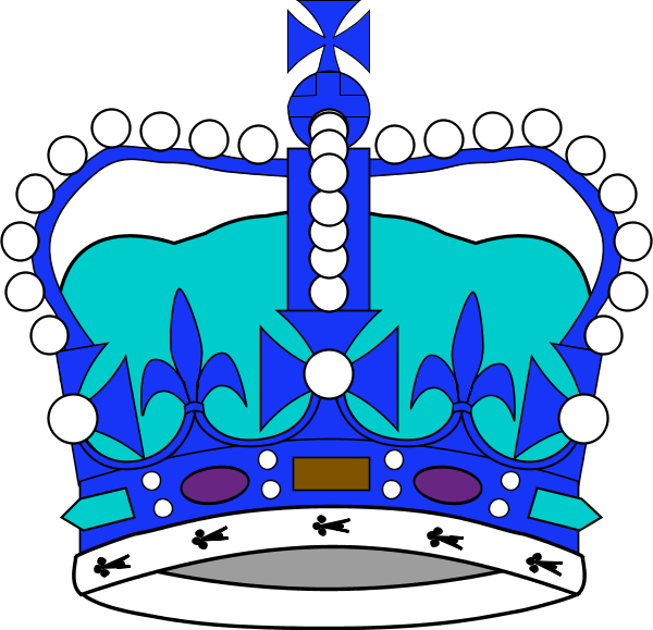 Blur Clipart Royal Crown - Blue - Png Download (600x579), Png Download