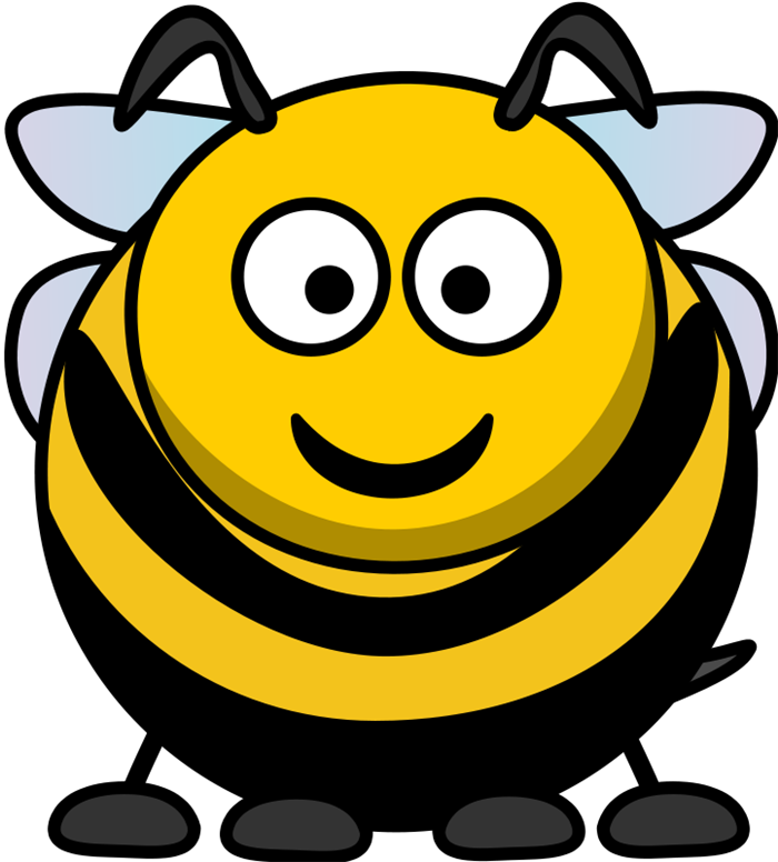Bee Cartoon Drawing Line Art Black And White Clipart (674x750), Png Download