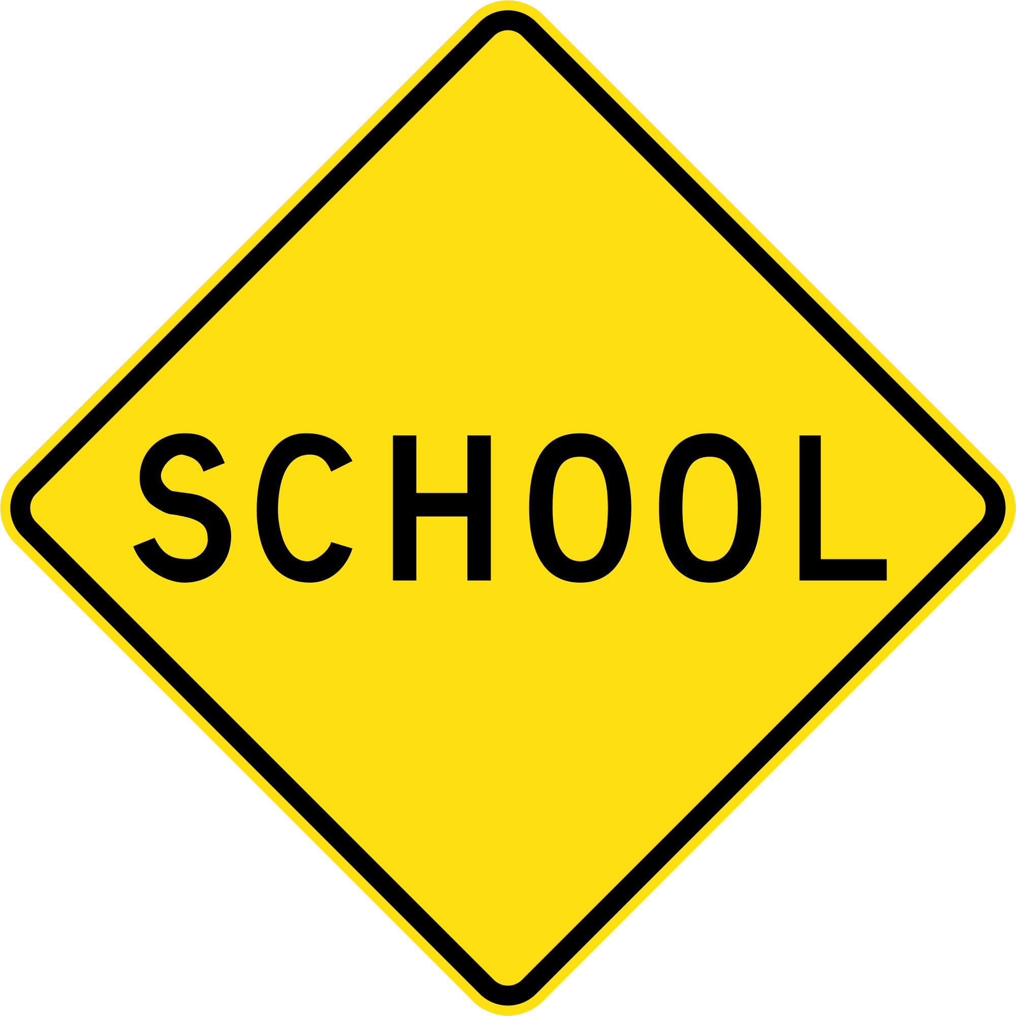 Australia Road Sign W6 - Australia Road Signs Yellow Clipart (2000x2000), Png Download