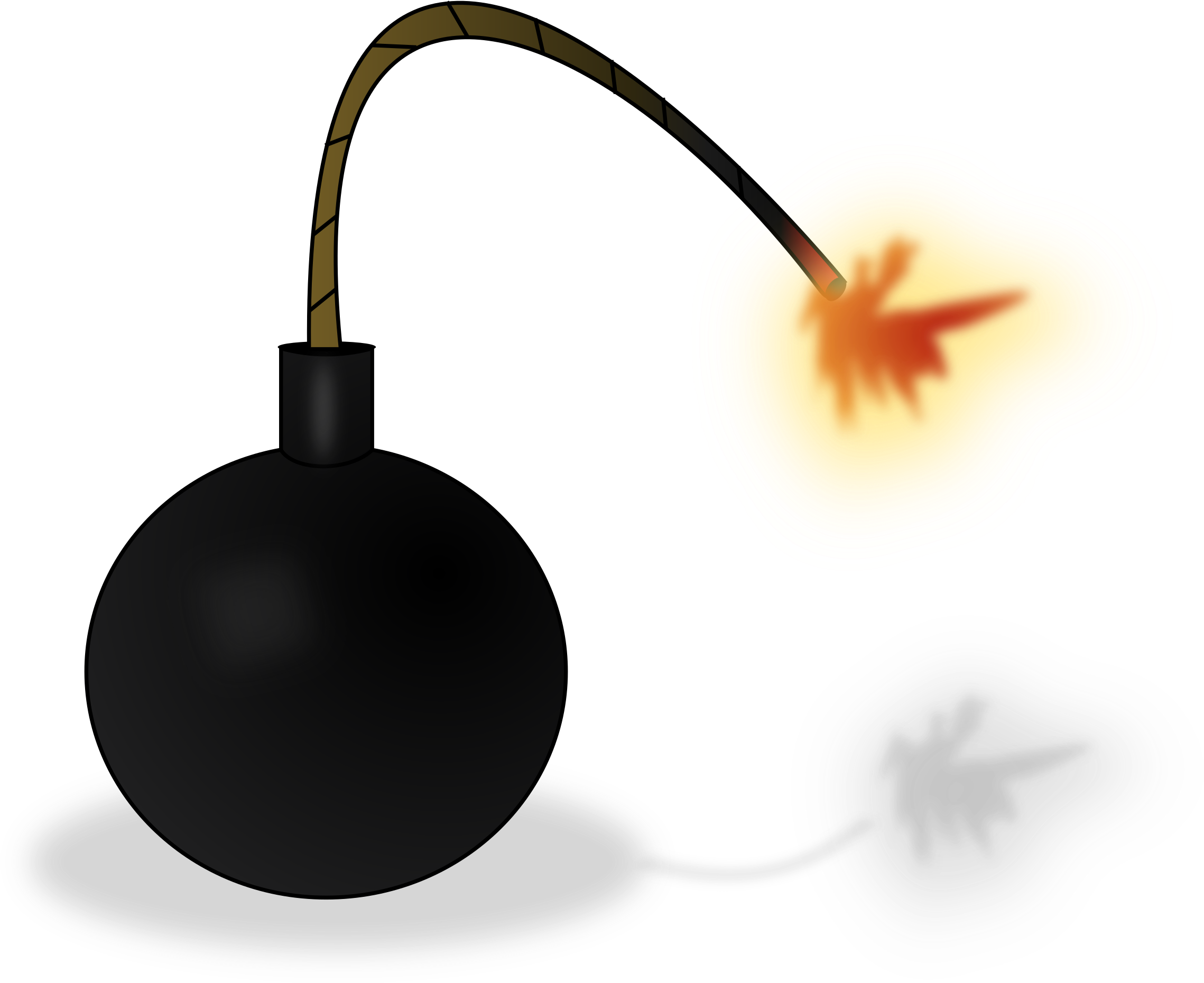 Bomb, Fuse, Explosive, Danger, Dangerous, Explode Clipart (903x720), Png Download