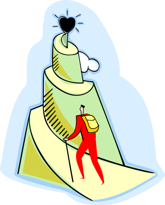 Jpg Transparent Download Mountain To Summit Heart - Education Clipart (565x700), Png Download