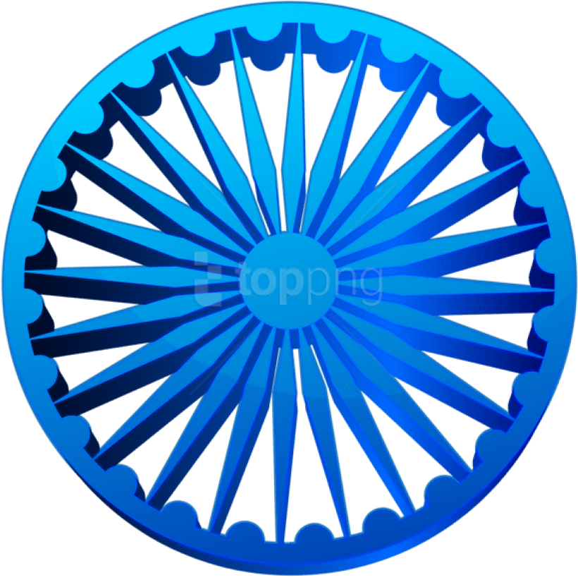 Ashoka Chakra India Transparent Png Clip Art Image - Happy Independence Day 2018 Gif Download (600x599), Png Download