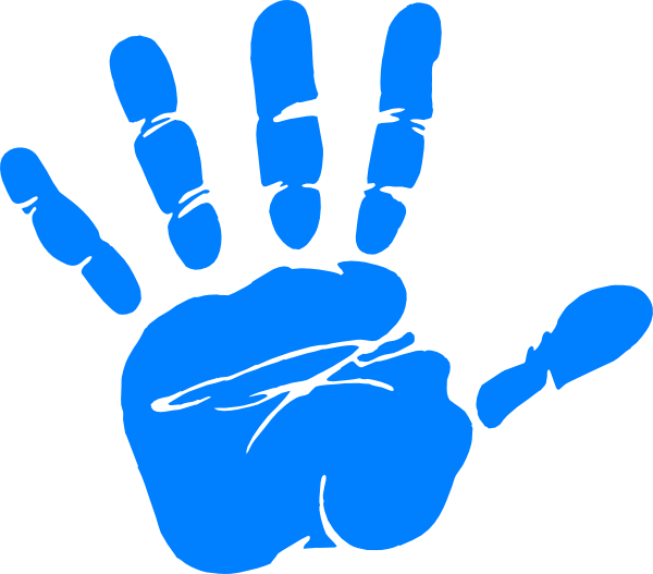 Blue Hand Clipart - Png Download (600x527), Png Download
