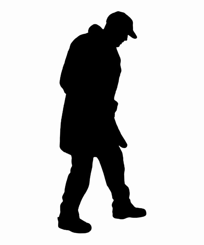 Download Man Silhouette Png Clipart Clip Art Silhouette - Person Walking Silhouette Png Transparent Png (650x781), Png Download
