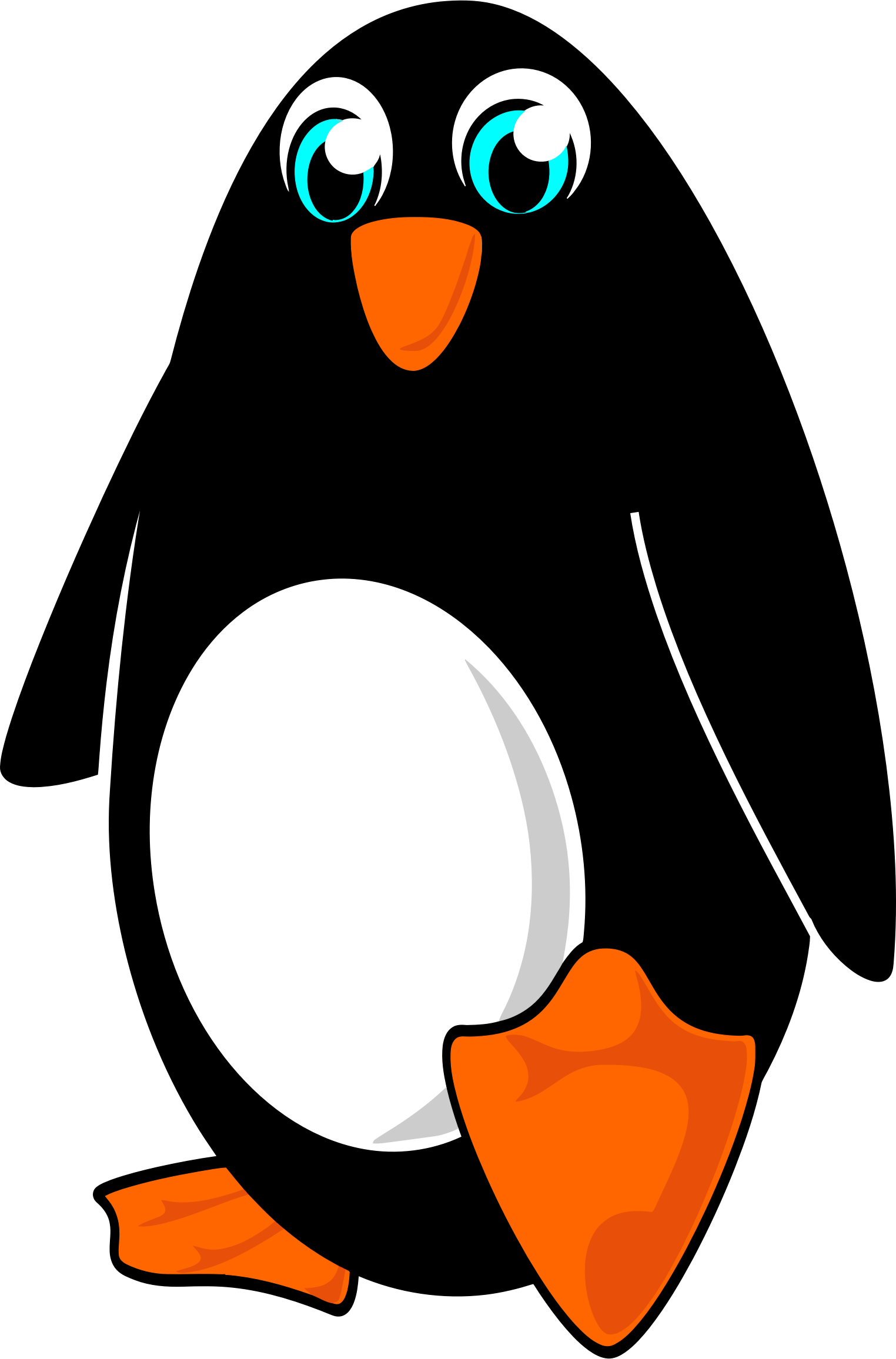 Clipart Cartoon Penguin Png Transparent Png (1524x2312), Png Download