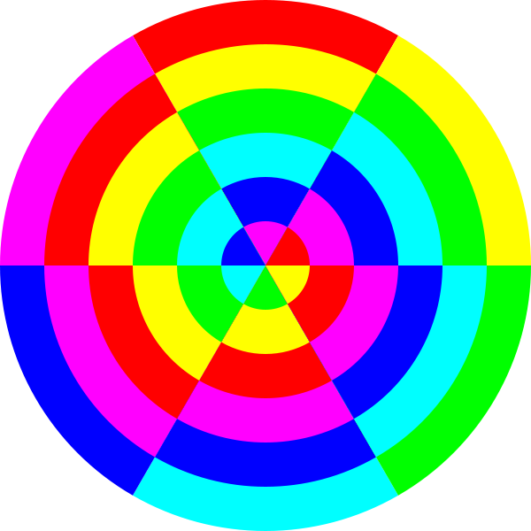 Scrambled 6 Color Pizza Png Images Clipart (600x600), Png Download