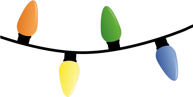 Christmas Lights Png Transparent Clipart (640x480), Png Download