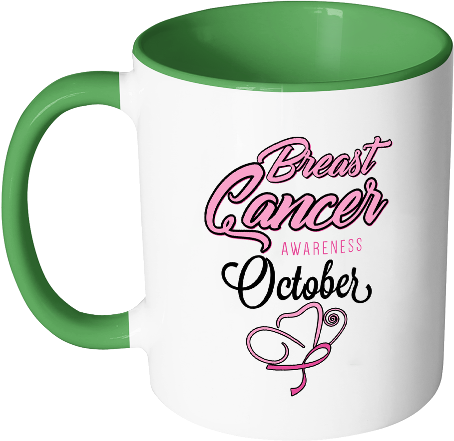 Breast Cancer Awareness October Pink Ribbon Gift Merchandise Clipart (1024x1024), Png Download