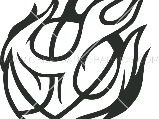 Flame Clipart Basketball - Png Download (640x480), Png Download