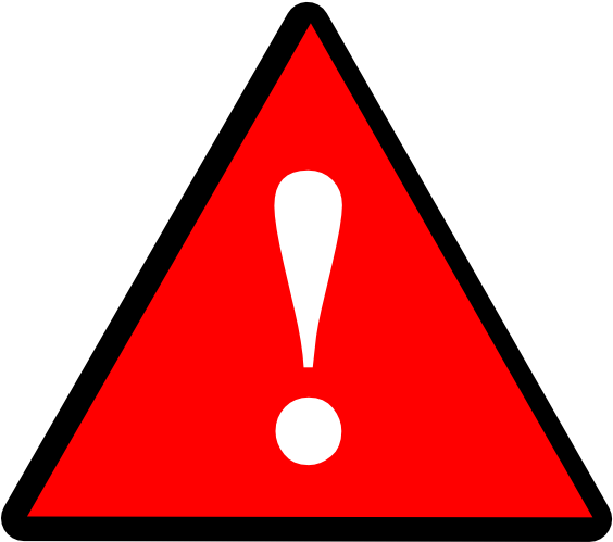 Black Red White Warning 1 Clip Art At Clker Com Vector - Png Download (600x532), Png Download