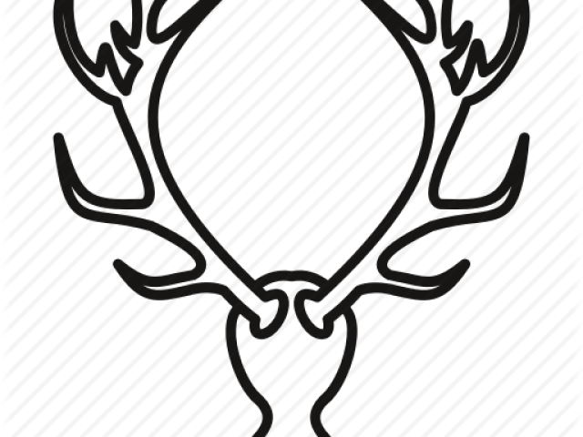 Drawn Antler Side Clipart (640x480), Png Download
