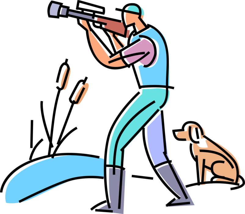 Hunter Vector Shotgun Clipart (802x700), Png Download