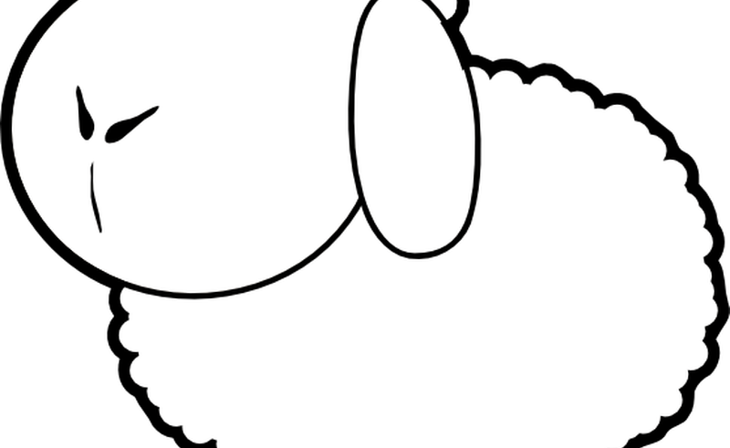 Sheep Outline Clip Art At Clkercom Vector Clip Art - Png Download (800x491), Png Download