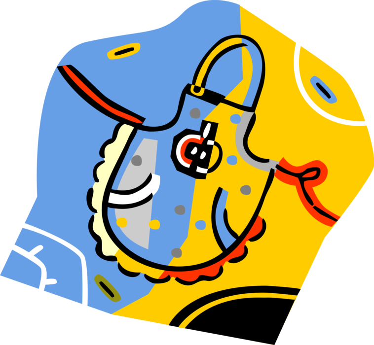 Vector Illustration Of Apron Outer Protective Garment Clipart (758x700), Png Download