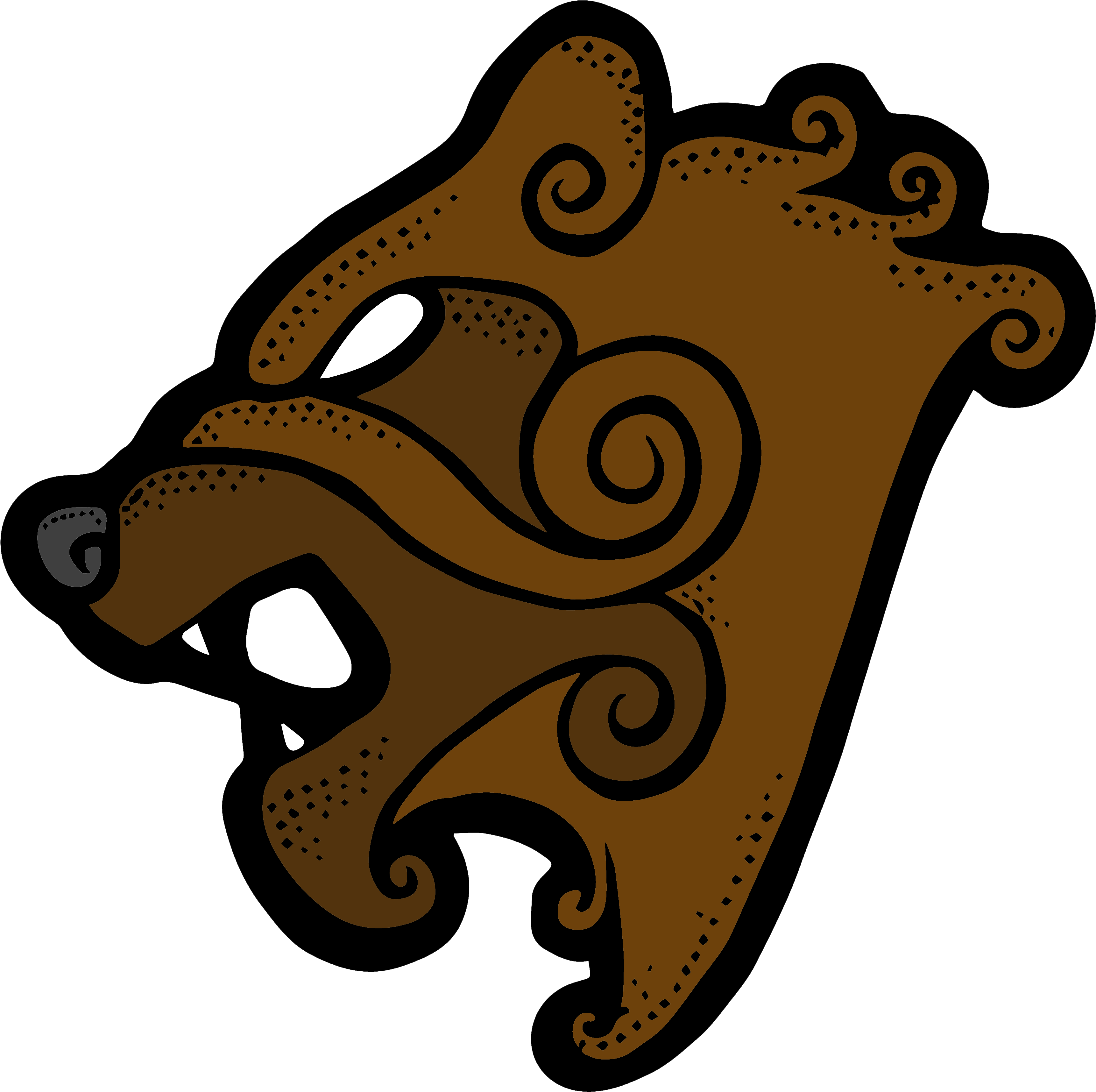 Grizzly Bear Clipart Viking - Png Download (3996x3996), Png Download
