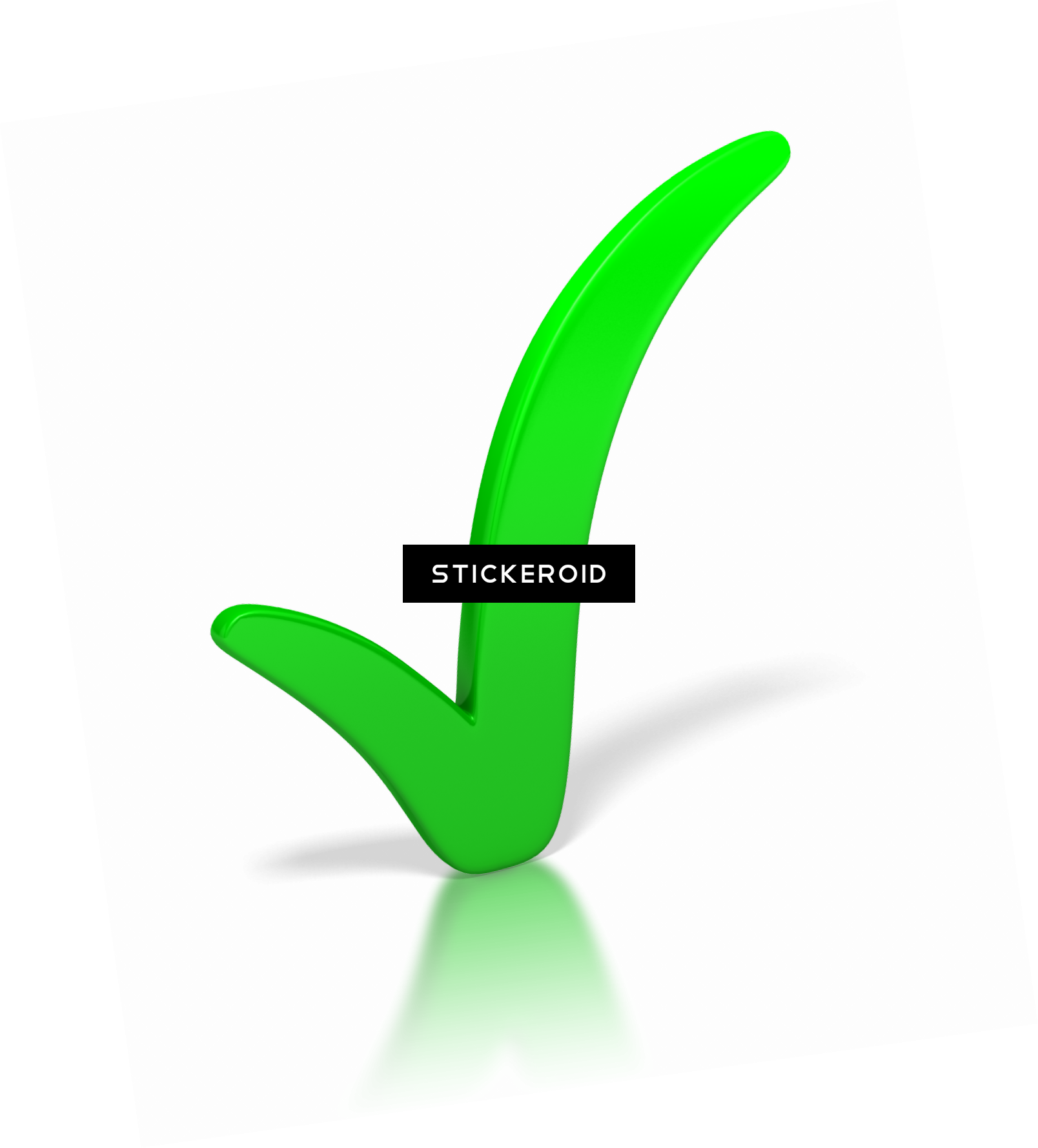 Green Tick Clipart (1608x1779), Png Download