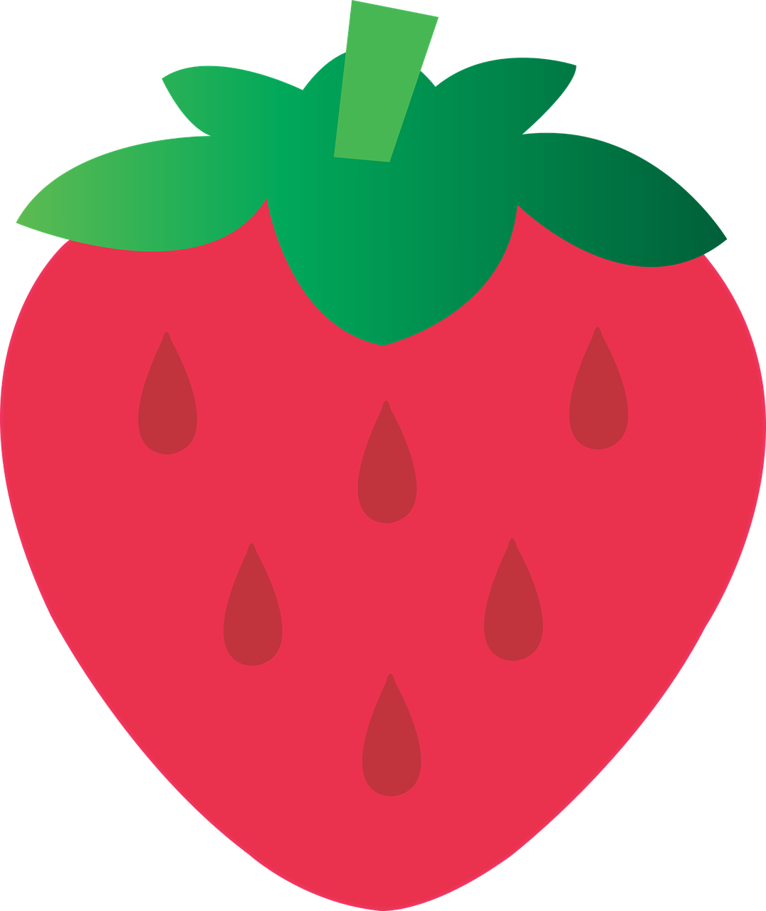 Strawberry Fruit Food Clipart (1076x1280), Png Download