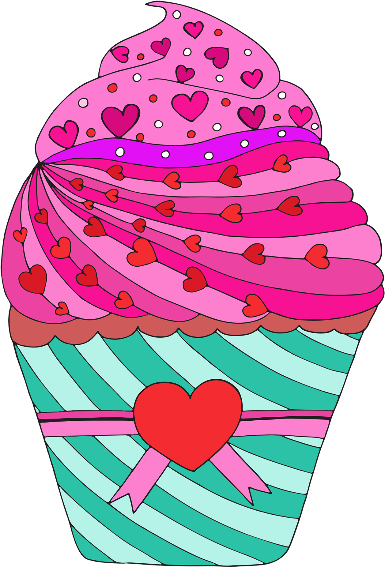 Cupcake Cupcakedownload Now Bee Clipart (1417x2000), Png Download