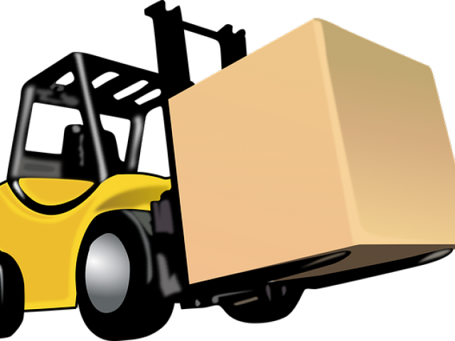 Drawn Truck Forklift Truck Clipart (640x480), Png Download