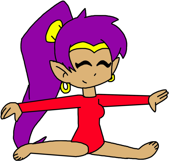 Shantae Doing Gymnastics By Marcospower1996 Clipart (720x685), Png Download
